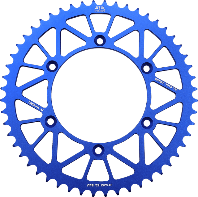 JT SPROCKETS 1211-2581 Rear Sprocket - Yamaha - Blue - 52 Tooth