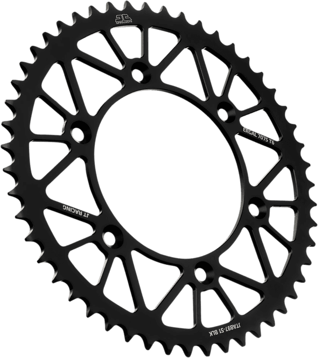 JT SPROCKETS 1211-2684 Rear Sprocket - Black - 51-Tooth