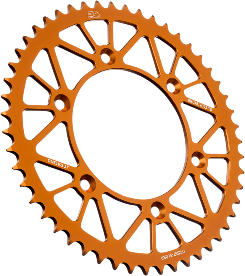 JT SPROCKETS 1211-2694 Rear Sprocket - Orange - 51-Tooth