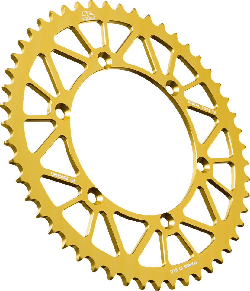 JT SPROCKETS 1211-2809 Rear Sprocket - Aluminum - 51 Tooth - Gold - KX 250/X