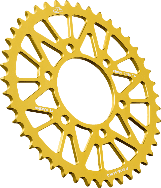 JT SPROCKETS 1211-2845 Rear Sprocket - Aluminum - 43 Tooth - Gold - Kawasaki