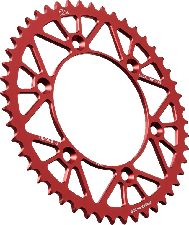 JT SPROCKETS 1211-2854 Rear Sprocket - Aluminum - 48 Tooth - Red - Gas Gas/Husqvarna/Husaberg/KTM