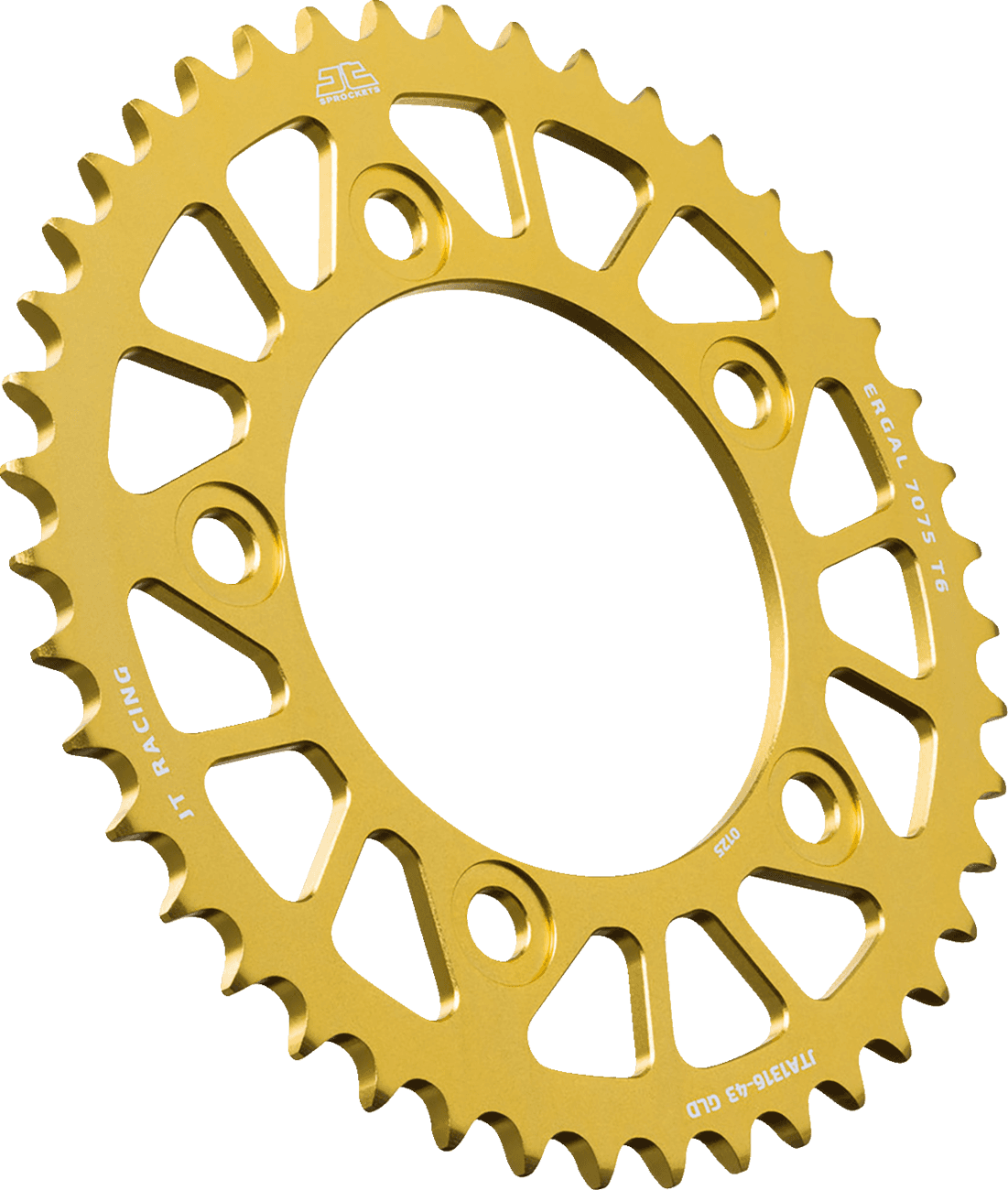 JT SPROCKETS 1211-2907 Rear Sprocket - Aluminum - 43 Tooth - Gold - Honda