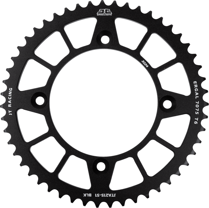 JT SPROCKETS 1212-2353 Rear Sprocket - Aluminum - 51 Tooth - Black - Honda