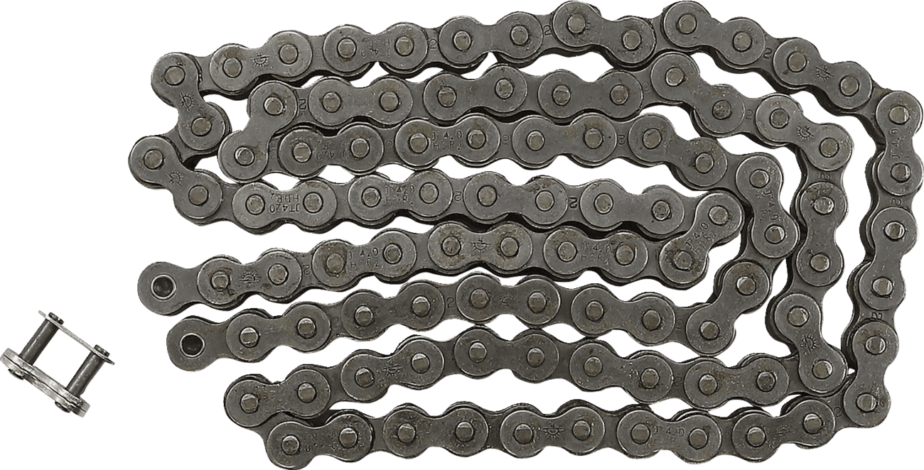 JT CHAINS 1220-0112 420 HDR - Heavy Duty Drive Chain - Steel - 98 Links