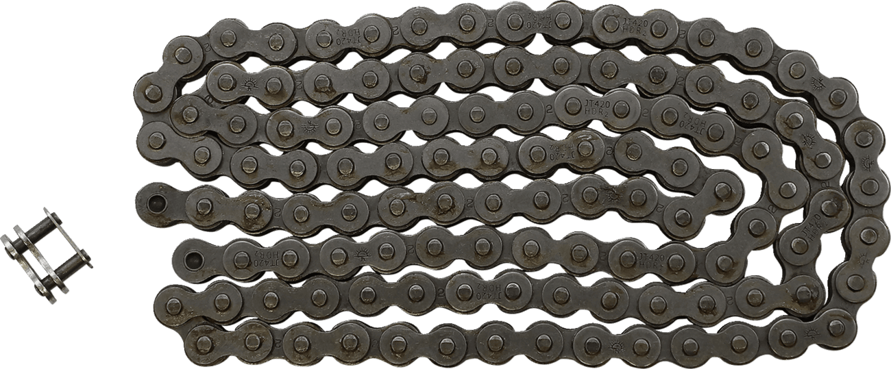 JT CHAINS 1220-0119 420 HDR - Heavy Duty Drive Chain - Steel - 116 Links