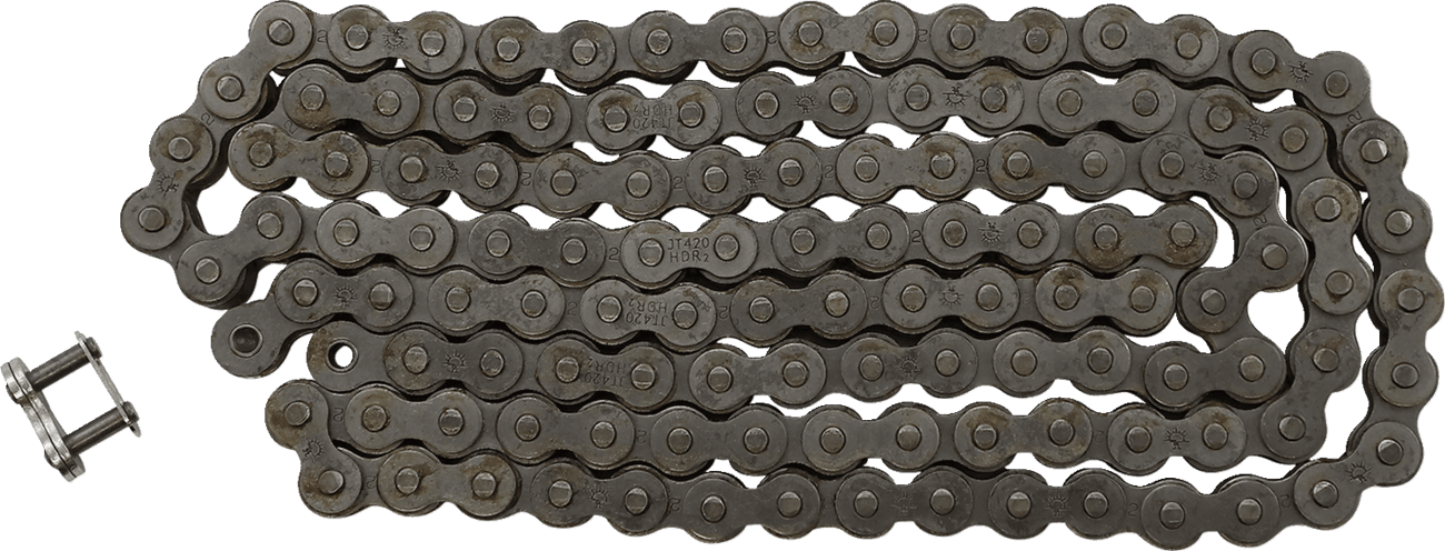 JT CHAINS 1220-0122 420 HDR - Heavy Duty Drive Chain - Steel - 124 Links