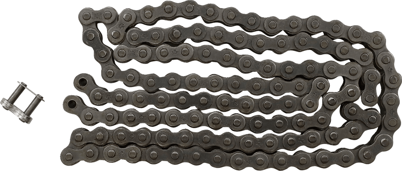 JT CHAINS 1220-0148 428 HDR - Heavy Duty Drive Chain - Steel - 118 Links