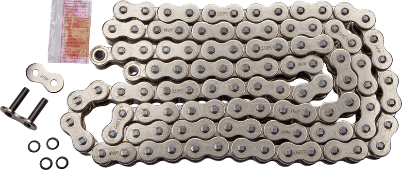 DRAG SPECIALTIES 1222-0662 530 Series - O-Ring Chain - Chrome - 104 Links