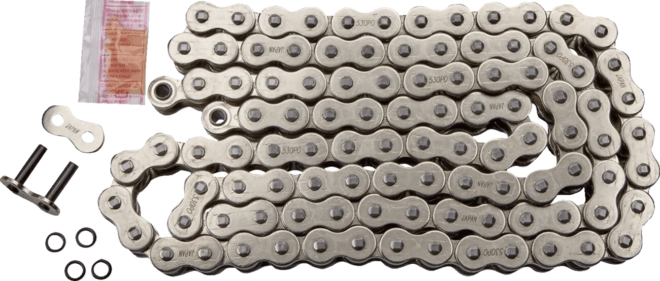 DRAG SPECIALTIES 1222-0665 530 Series - O-Ring Chain - Chrome - 112 Links