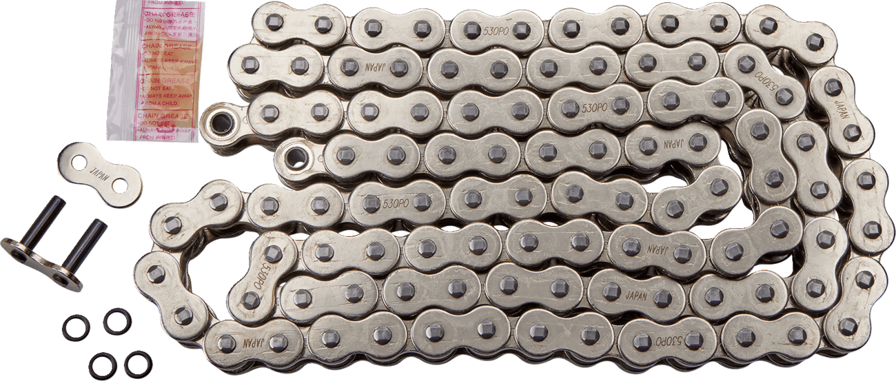 DRAG SPECIALTIES 1222-0666 530 Series - O-Ring Chain - Chrome - 120 Links