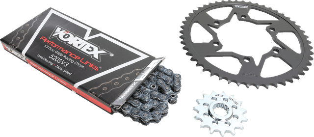 VORTEX 1230-1062 Chain and Sprocket Kit - HFRS - Black - Honda CBR500R