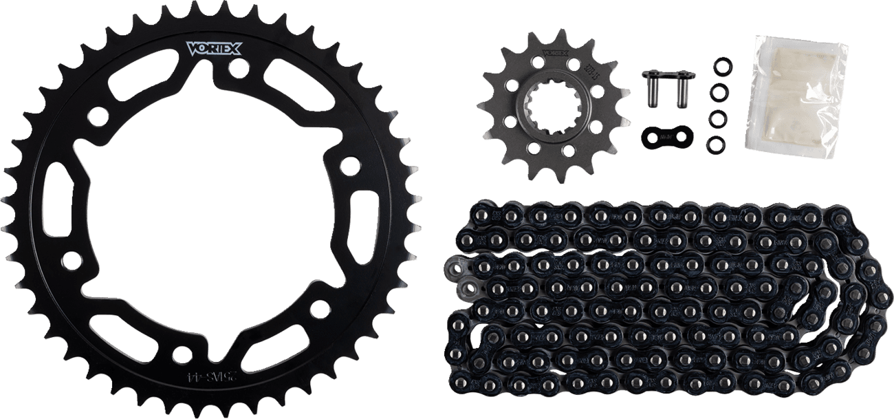 VORTEX 1230-1069 Chain and Sprocket Kit - HFRS - Black - Honda CBR 600 RR