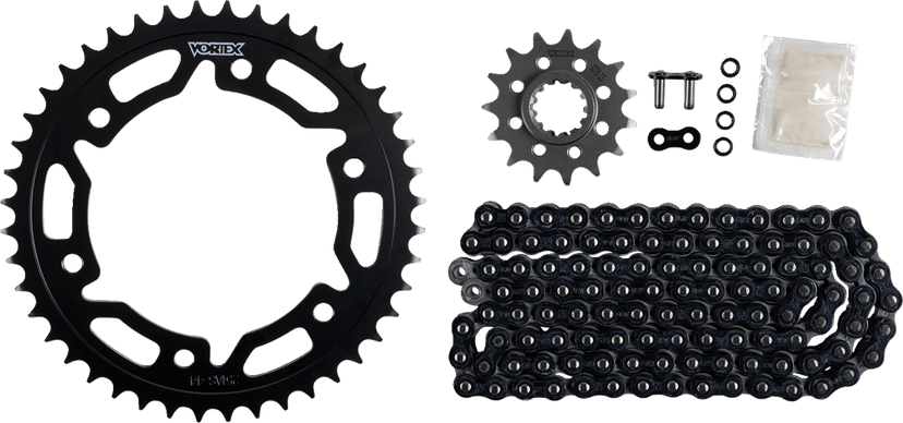 VORTEX 1230-1069 Chain and Sprocket Kit - HFRS - Black - Honda CBR 600 RR