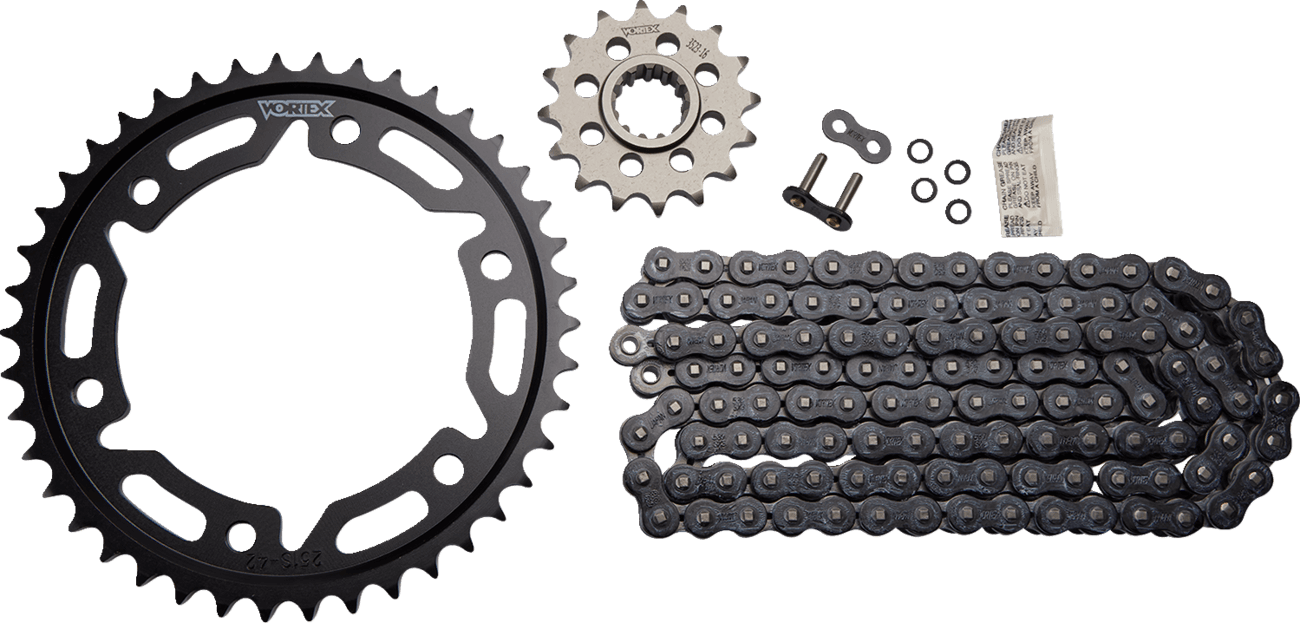 VORTEX 1230-1075 Chain and Sprocket Kit - WSS - Black - Honda CBR1000 RR