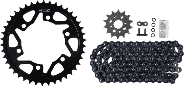 VORTEX 1230-1078 Chain and Sprocket Kit - WSS - Black - Kawasaki EX 300 Ninja