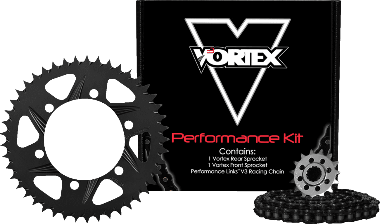 VORTEX 1230-1079 Chain and Sprocket Kit - HFRA - Black - Kawasaki Ninja ZX-6R