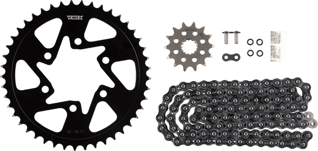 VORTEX 1230-1081 Chain and Sprocket Kit - HFRS - Black - Kawasaki ZX-6R/RR