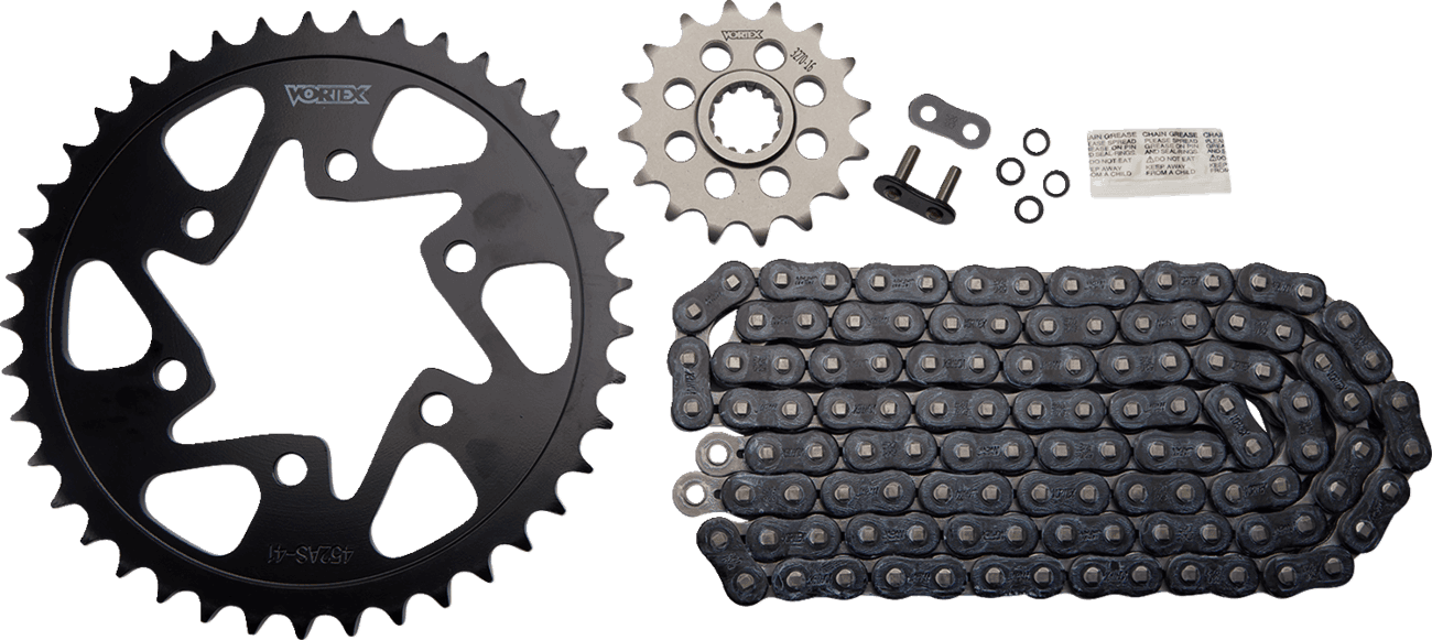 VORTEX 1230-1084 Chain and Sprocket Kit - HFRS - Black - Kawasaki Ninja ZX-10R/RR