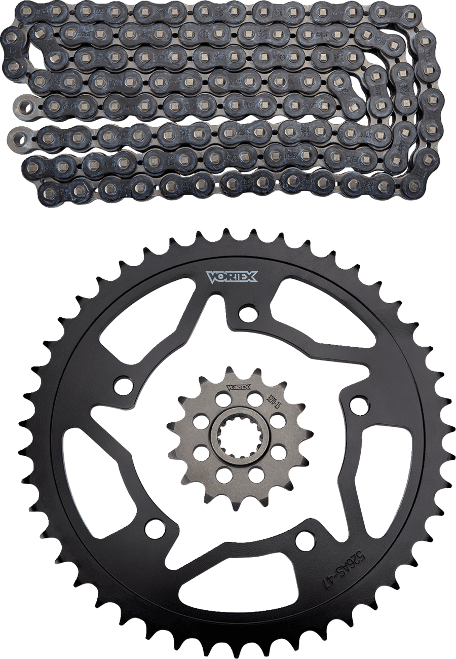 VORTEX 1230-1087 Chain and Sprocket Kit - HFRS - Black - Suzuki GSX-R600