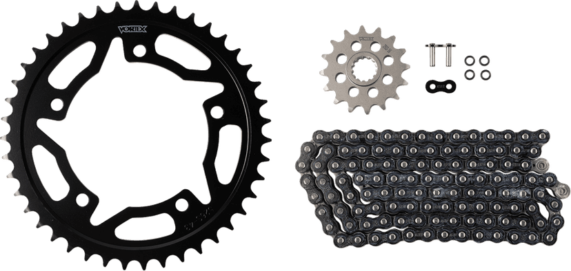 VORTEX 1230-1088 Chain and Sprocket Kit - WSS - Black - Suzuki GSX-R600