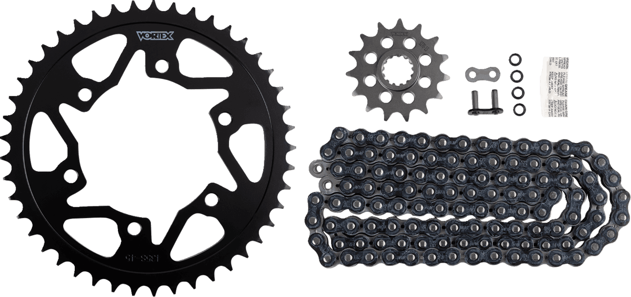 VORTEX 1230-1091 Chain and Sprocket Kit - HFRS - Black - Suzuki GSX-R600