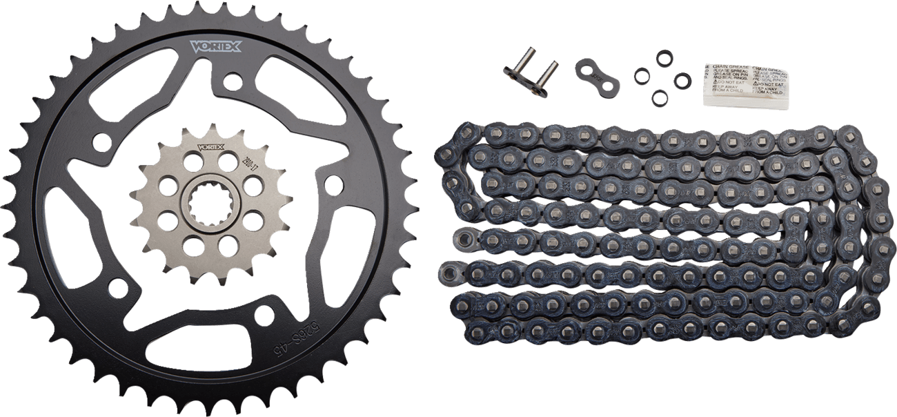 VORTEX 1230-1097 Chain and Sprocket Kit - WSS - Black - Suzuki GSX-R750