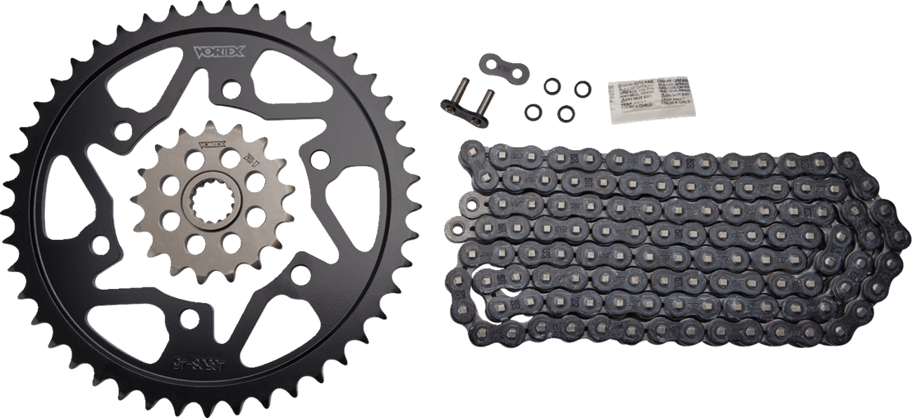 VORTEX 1230-1100 Chain and Sprocket Kit - WSS - Black - Suzuki GSX-R750