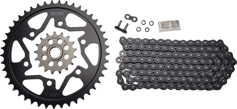 VORTEX 1230-1100 Chain and Sprocket Kit - WSS - Black - Suzuki GSX-R750