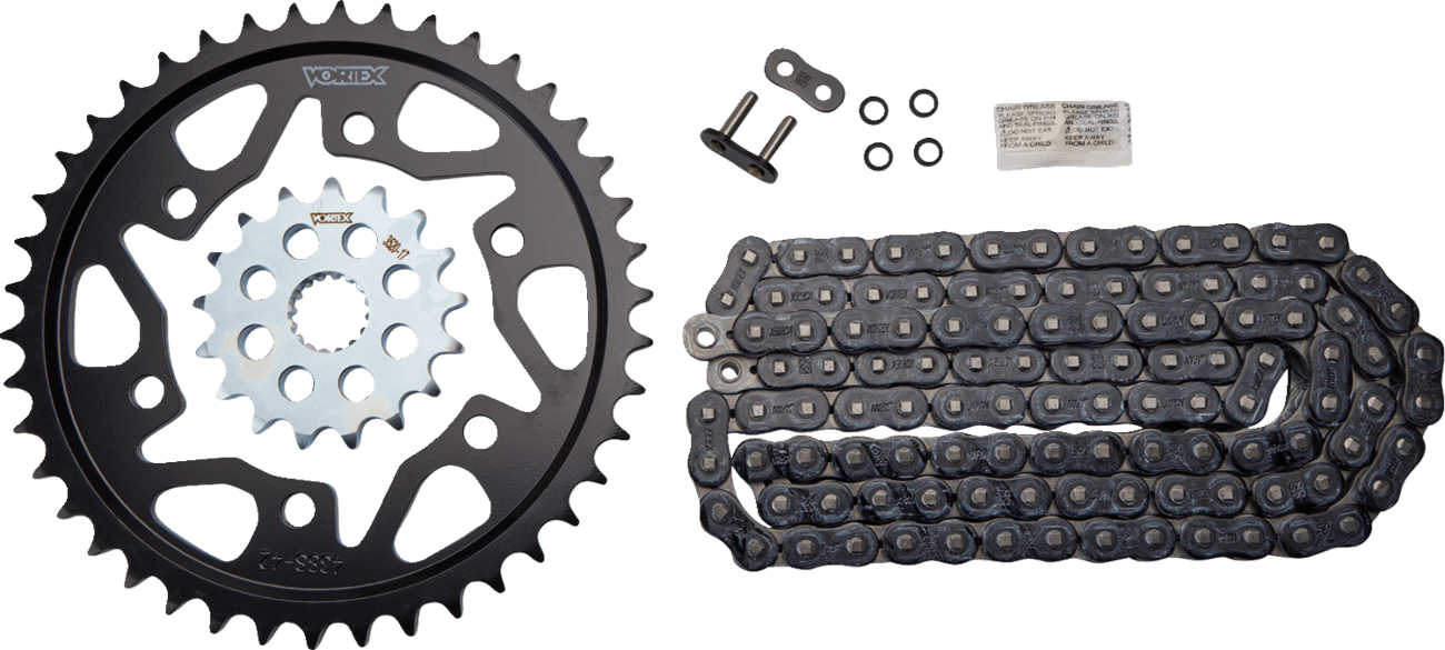 VORTEX 1230-1103 Chain and Sprocket Kit - WSS - Black - Suzuki GSX-R1000