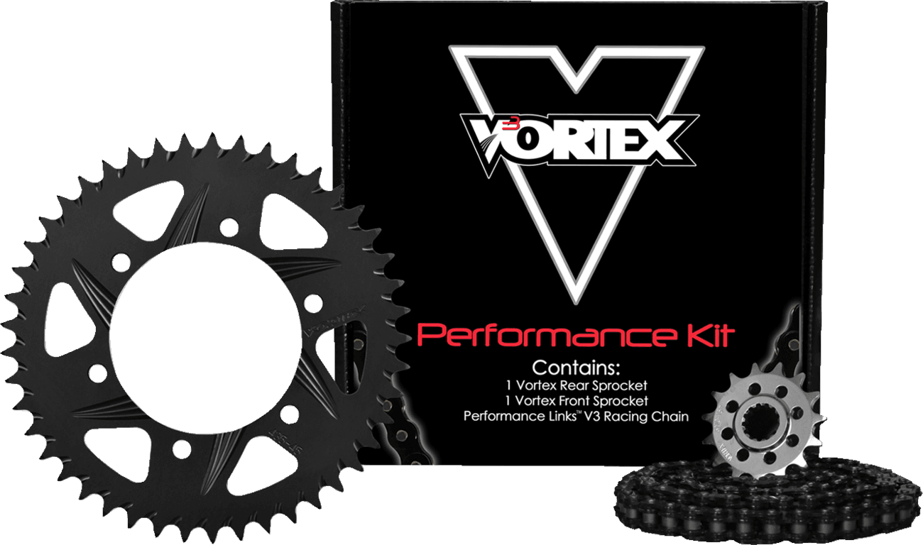 VORTEX 1230-1105 Chain and Sprocket Kit - HFRA - Black - Yamaha YZF-R3/MT-03
