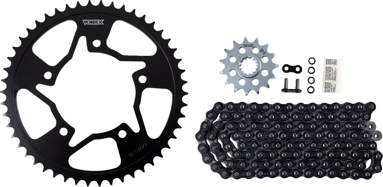 VORTEX 1230-1110 Chain and Sprocket Kit - HFRS - Black - Yamaha RZF-R6