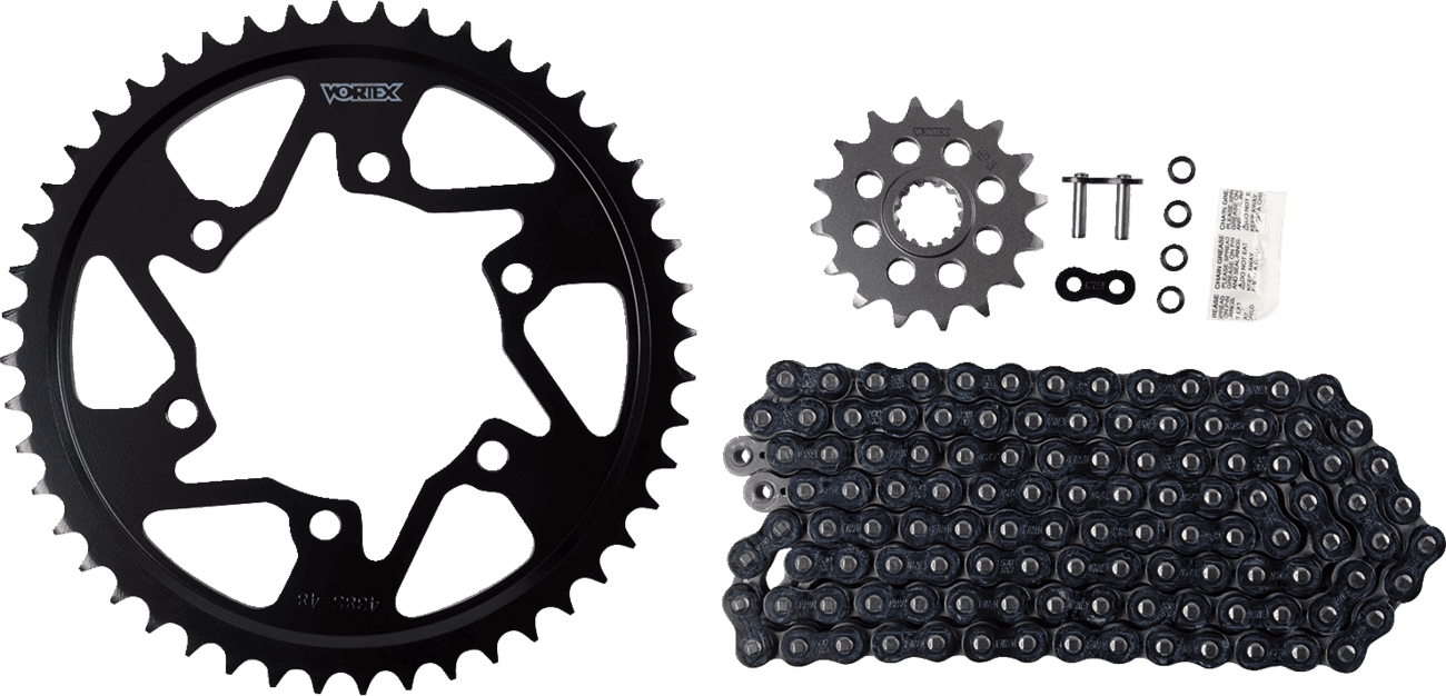VORTEX 1230-1112 Chain and Sprocket Kit - WSS - Black - Yamaha YZF-R6 S