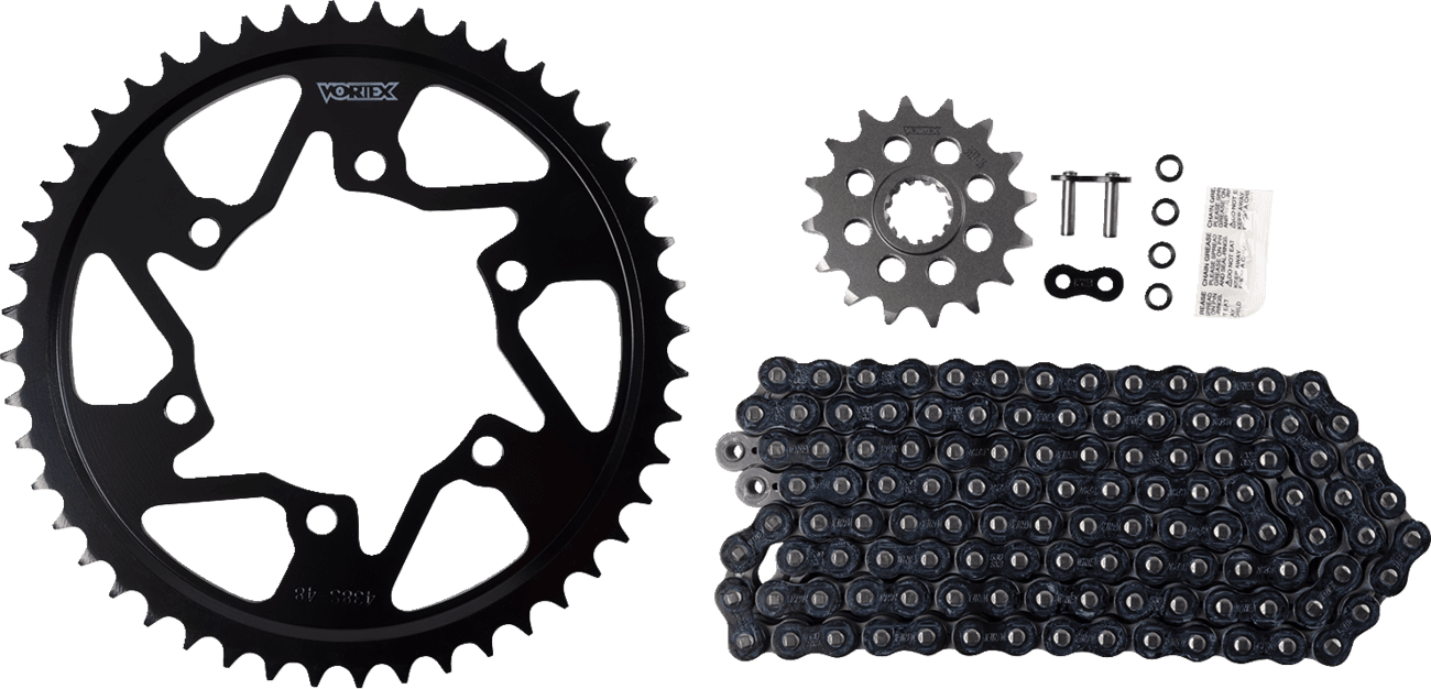 VORTEX 1230-1112 Chain and Sprocket Kit - WSS - Black - Yamaha YZF-R6 S
