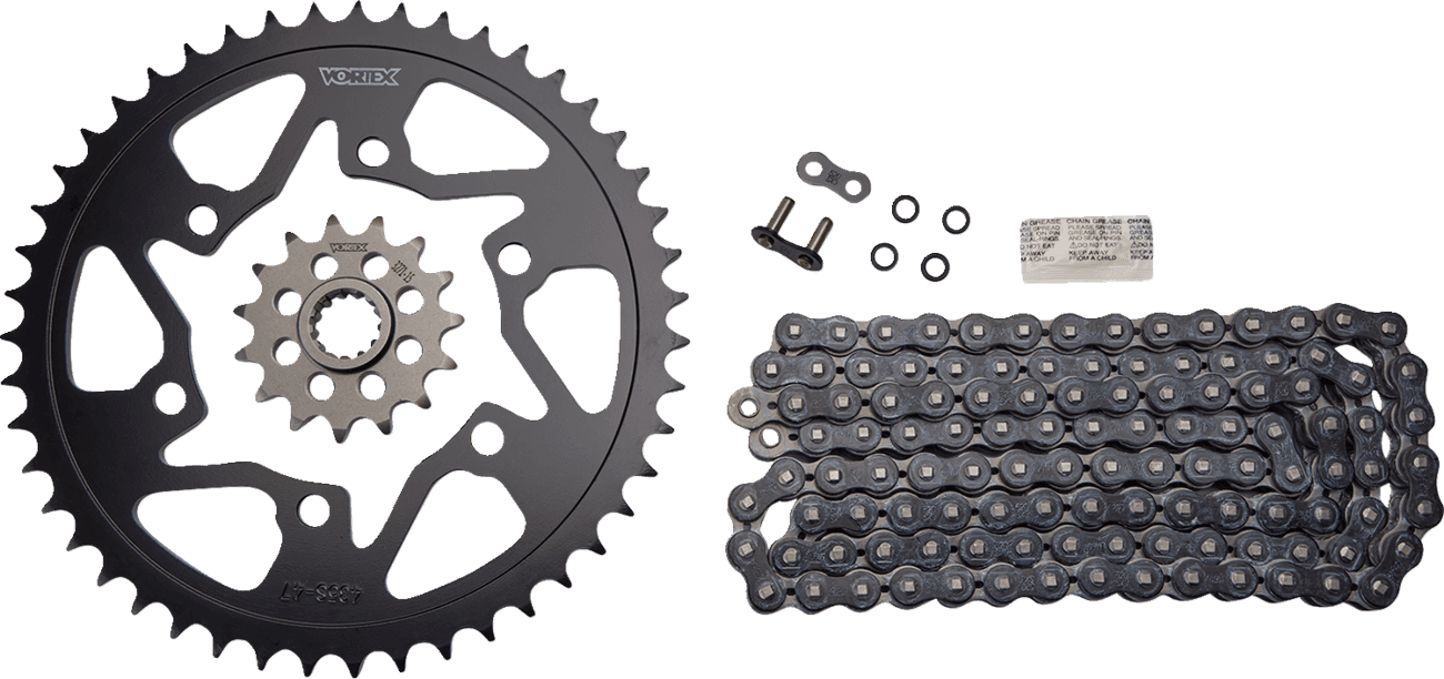 VORTEX 1230-1116 Chain and Sprocket Kit - HFRS - Black - Yamaha YZF-R6