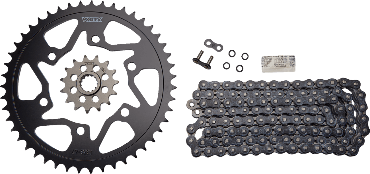 VORTEX 1230-1116 Chain and Sprocket Kit - HFRS - Black - Yamaha YZF-R6