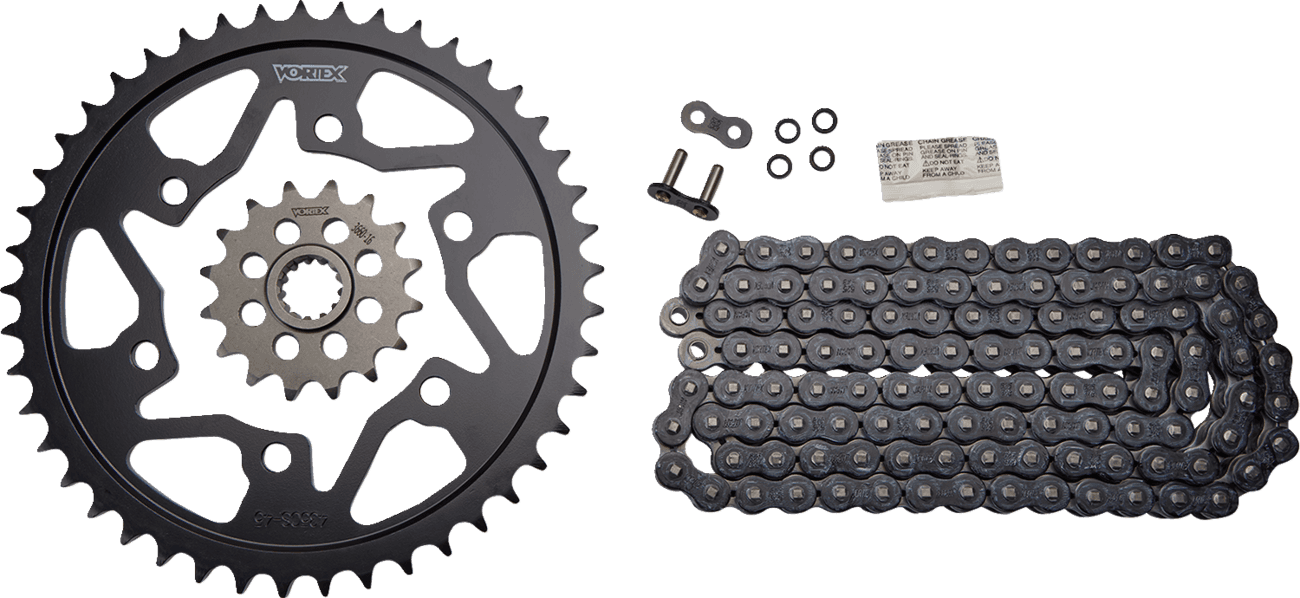 VORTEX 1230-1117 Chain and Sprocket Kit - WSS - Black - Yamaha YZF-R6