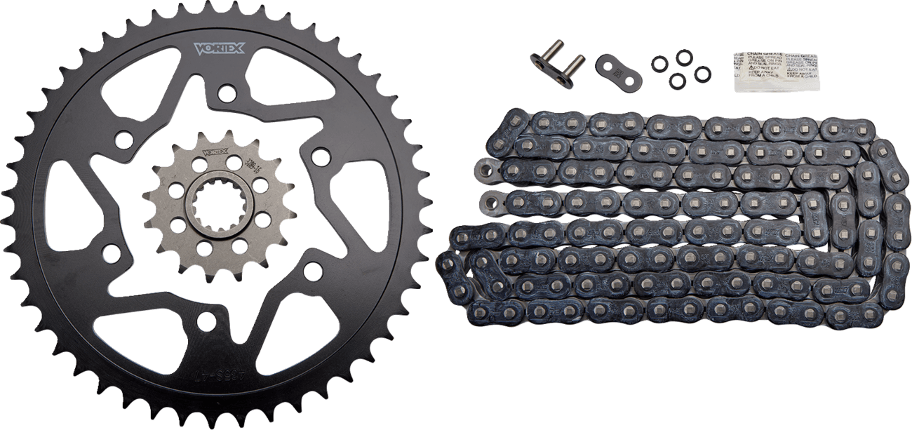 VORTEX 1230-1121 Chain and Sprocket Kit - HFRS - Black - Yamaha YZF-R1
