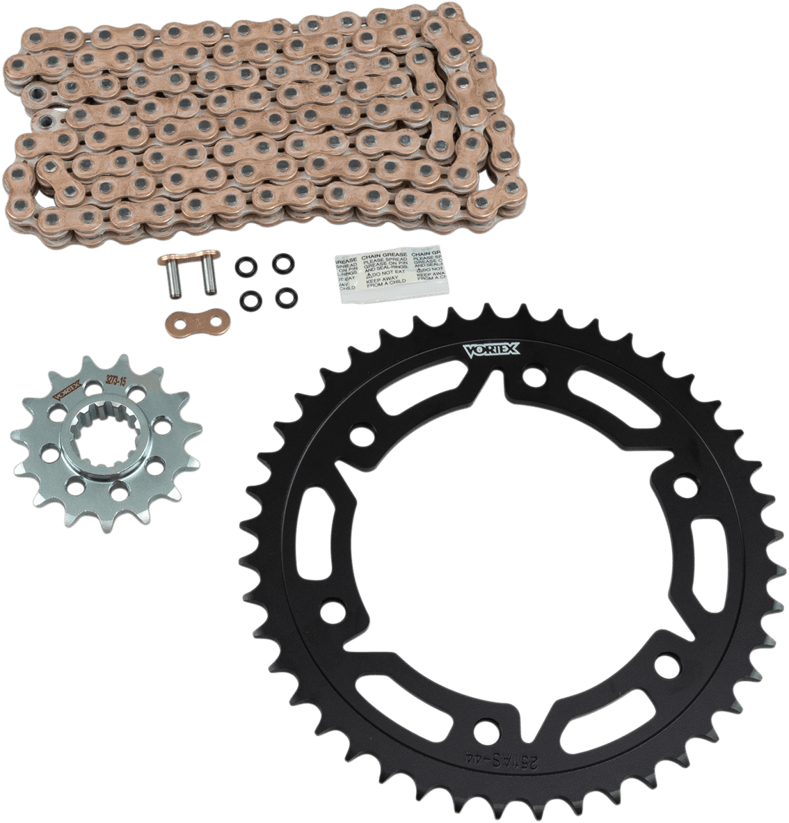 VORTEX 1230-1142 Chain and Sprocket Kit - HFRS - Gold - Honda CBR600RR