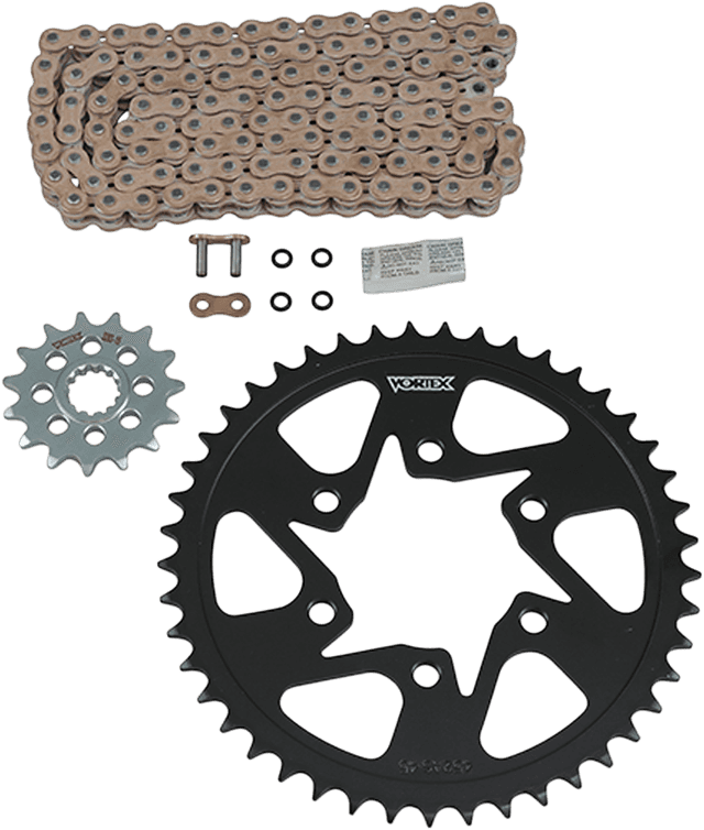 VORTEX 1230-1144 Chain and Sprocket Kit - HFRS - Gold - Kawasaki ZX-6R