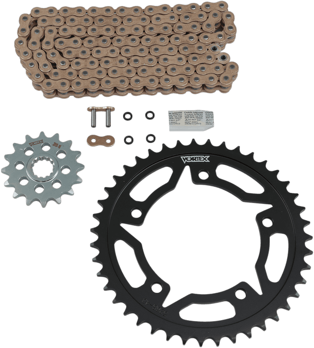 VORTEX 1230-1146 Chain and Sprocket Kit - WSS - Gold - Suzuki GSX-R600