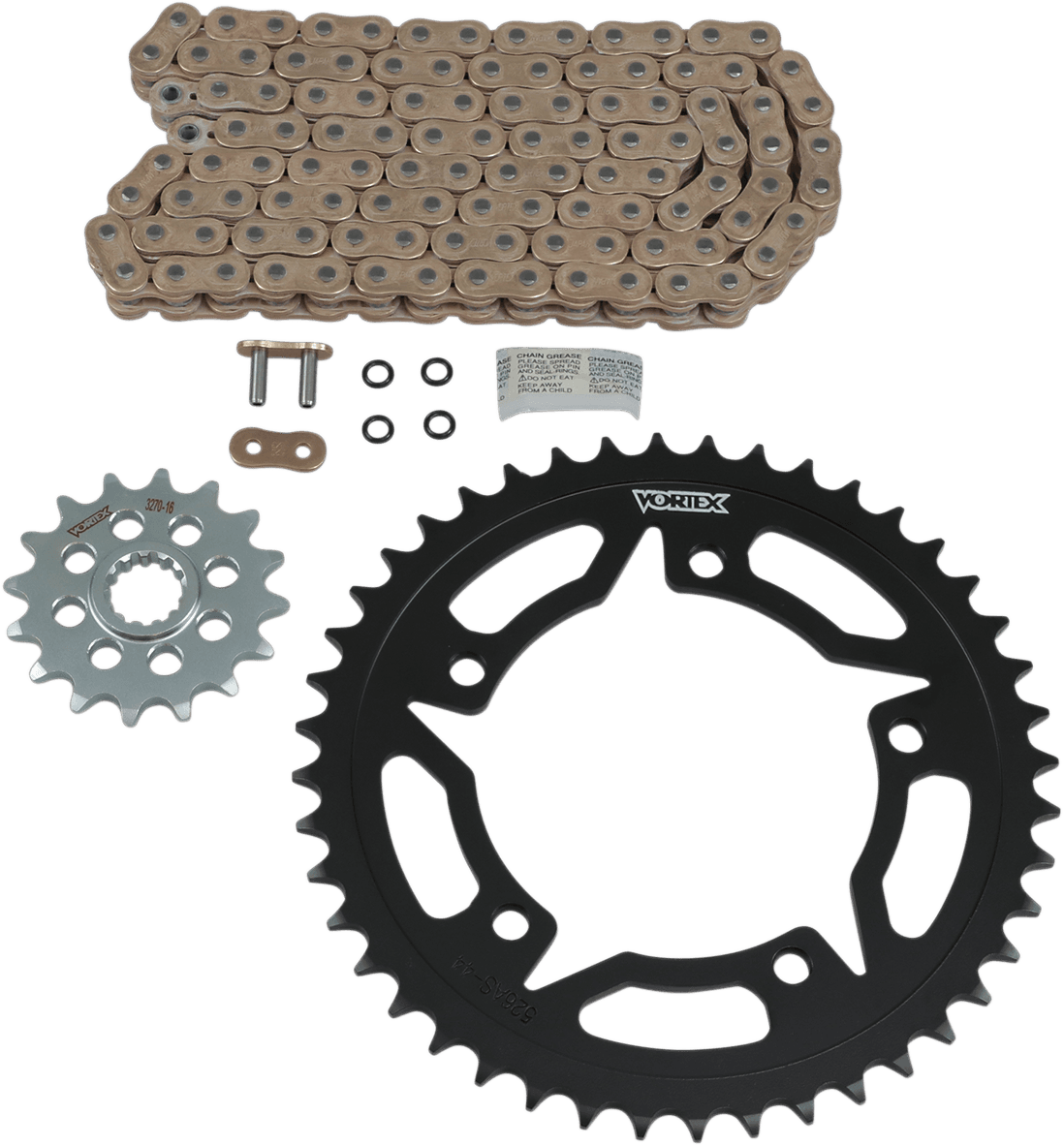 VORTEX 1230-1147 Chain and Sprocket Kit - HFRS - Gold - Suzuki GSX-R750/1000