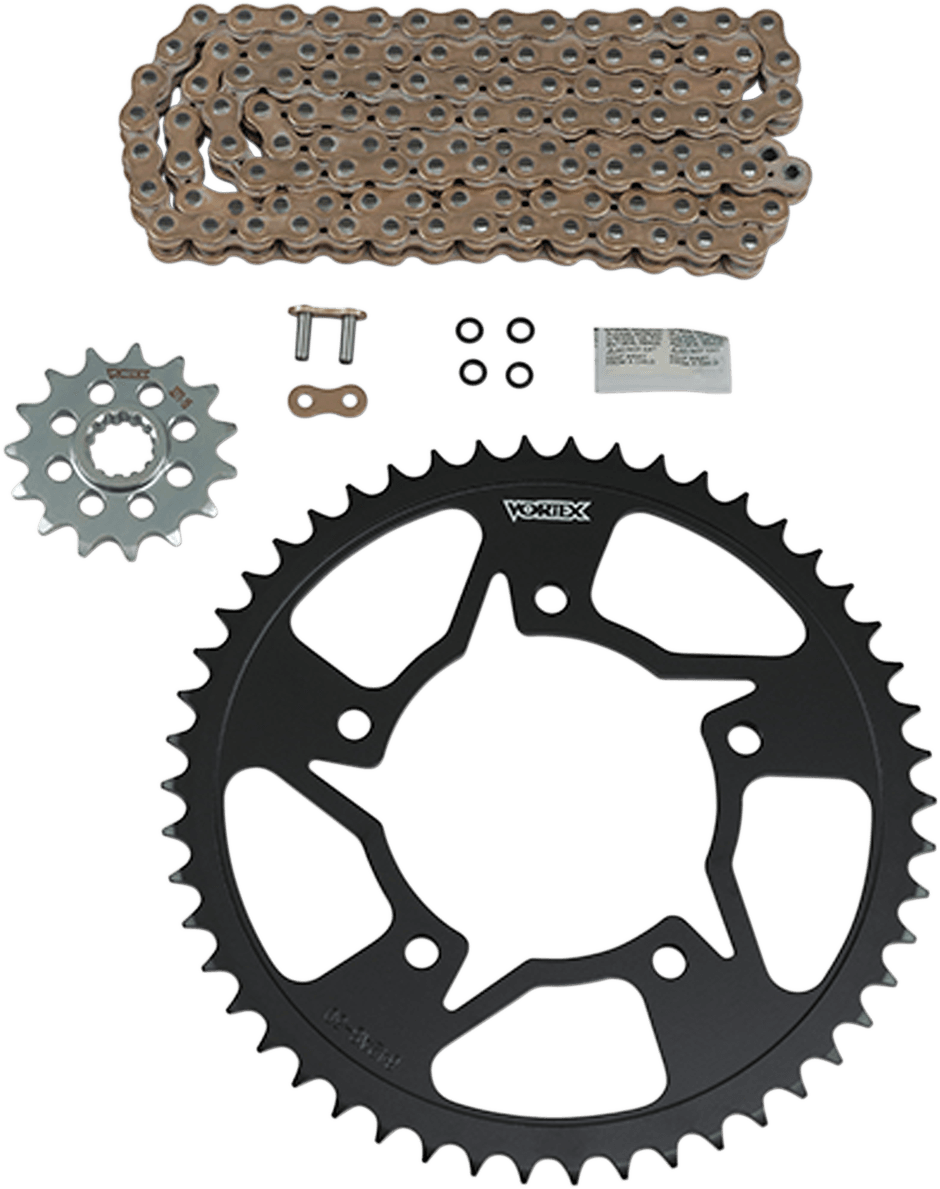 VORTEX 1230-1149 Chain and Sprocket Kit - HFRS - Gold - Yamaha RZF-R6