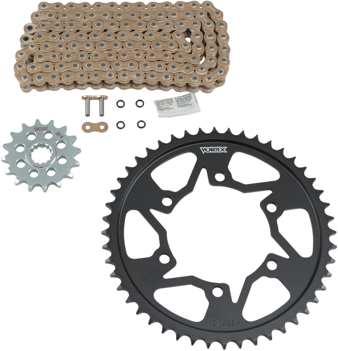 VORTEX 1230-1150 Chain and Sprocket Kit - WSS - Gold - Yamaha YZF-R6 S