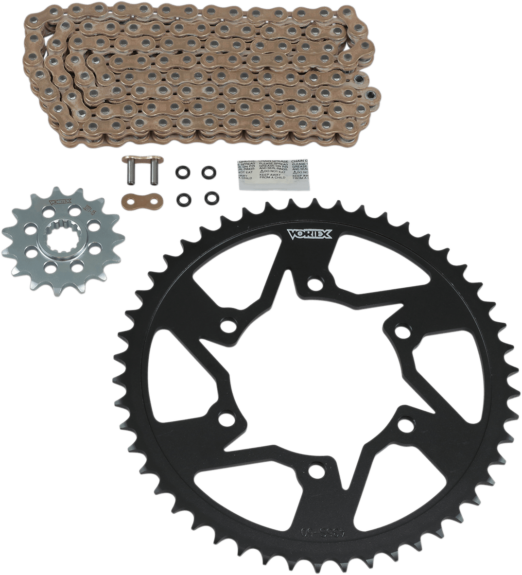 VORTEX 1230-1151 Chain and Sprocket Kit - HFRS - Gold - Yamaha YZF-R6/S