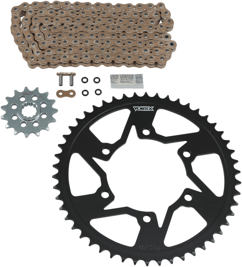 VORTEX 1230-1151 Chain and Sprocket Kit - HFRS - Gold - Yamaha YZF-R6/S