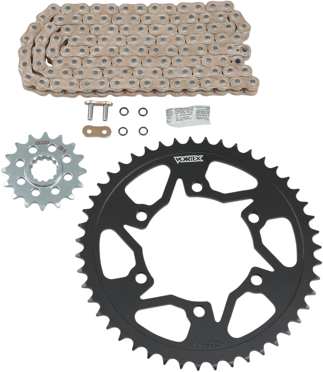 VORTEX 1230-1155 Chain and Sprocket Kit - HFRS - Gold - Yamaha YZF-R1