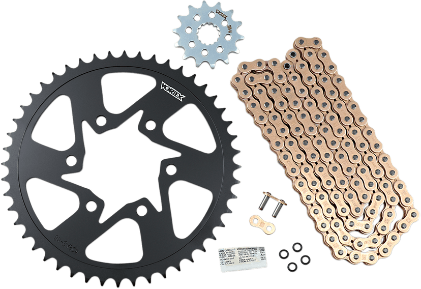 VORTEX 1230-1161 Chain and Sprocket Kit - HFRS - Gold - Kawasaki Z650/RS