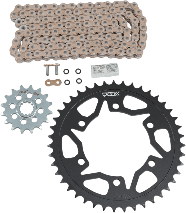 VORTEX 1230-1169 Chain and Sprocket Kit - WSS - Gold - Suzuki GSX-R600