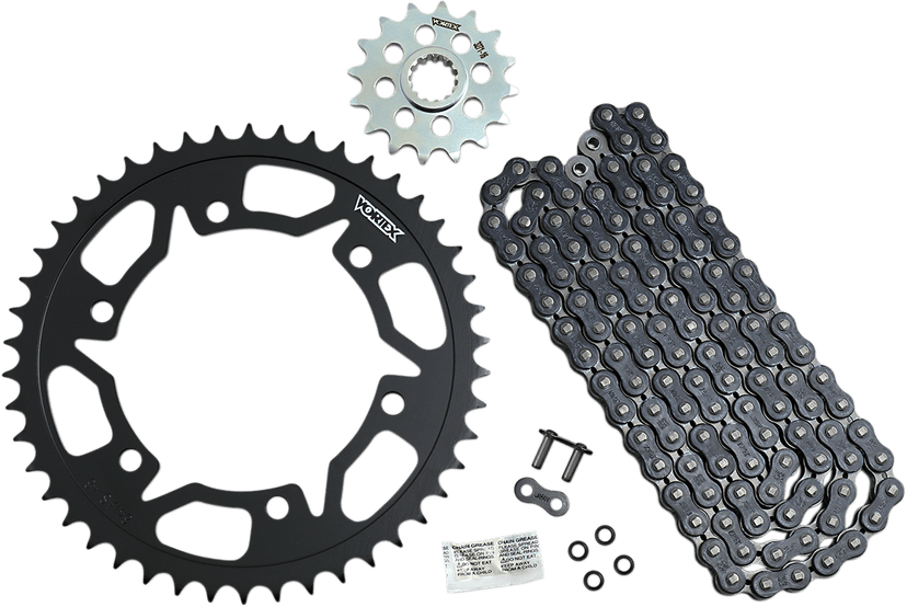 VORTEX 1230-1174 Chain and Sprocket Kit - WSS - Black - Yamaha FZ6R